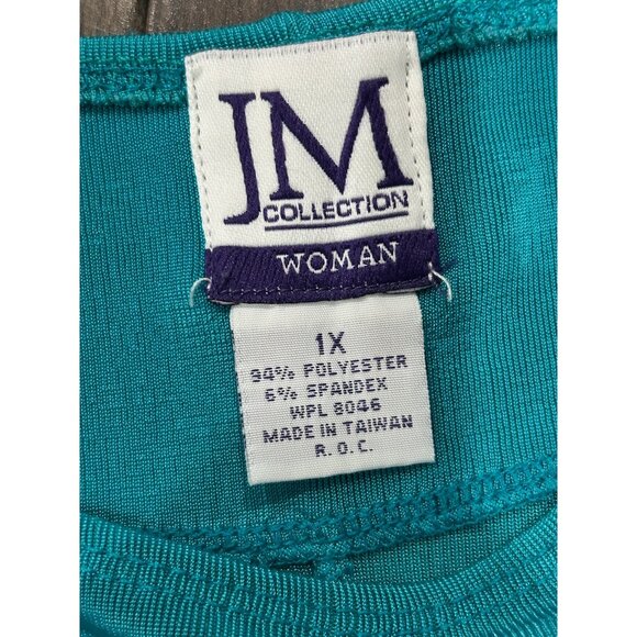 JM Collection Sleeveless Teal Maxi Dress Sz 1X - Picture 5 of 8
